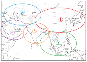 州 区分 アジア 中学地理：アジア州の地図と特徴（しっかり）