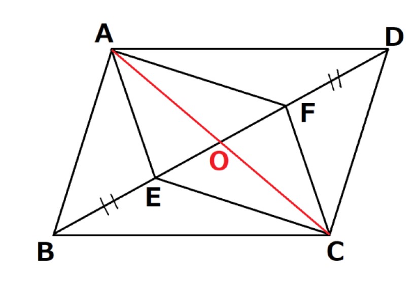平行四辺形を使った証明問題のヒント画像