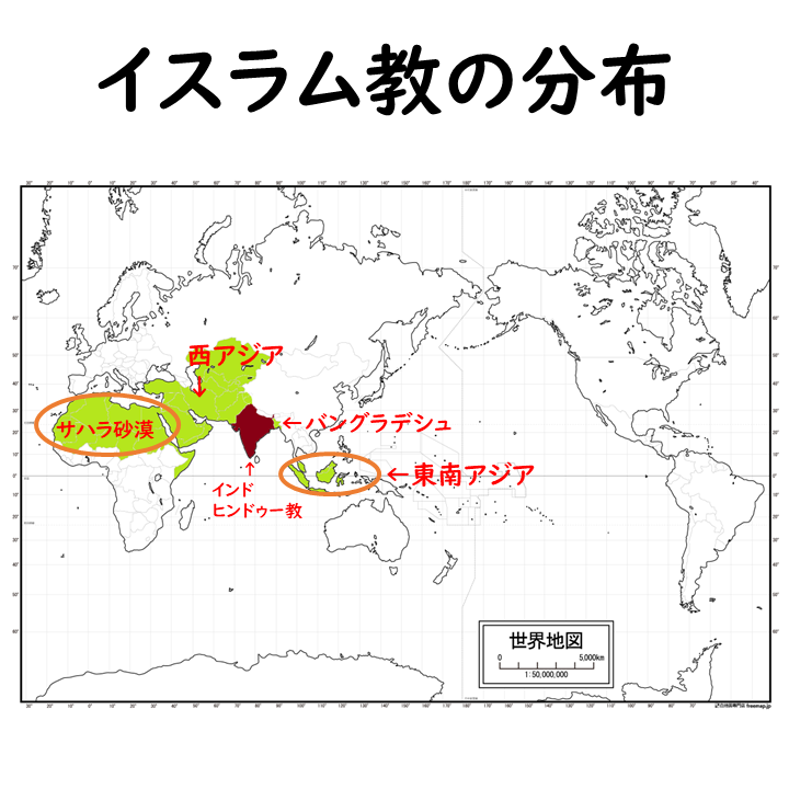 イスラム教の分布の画像２