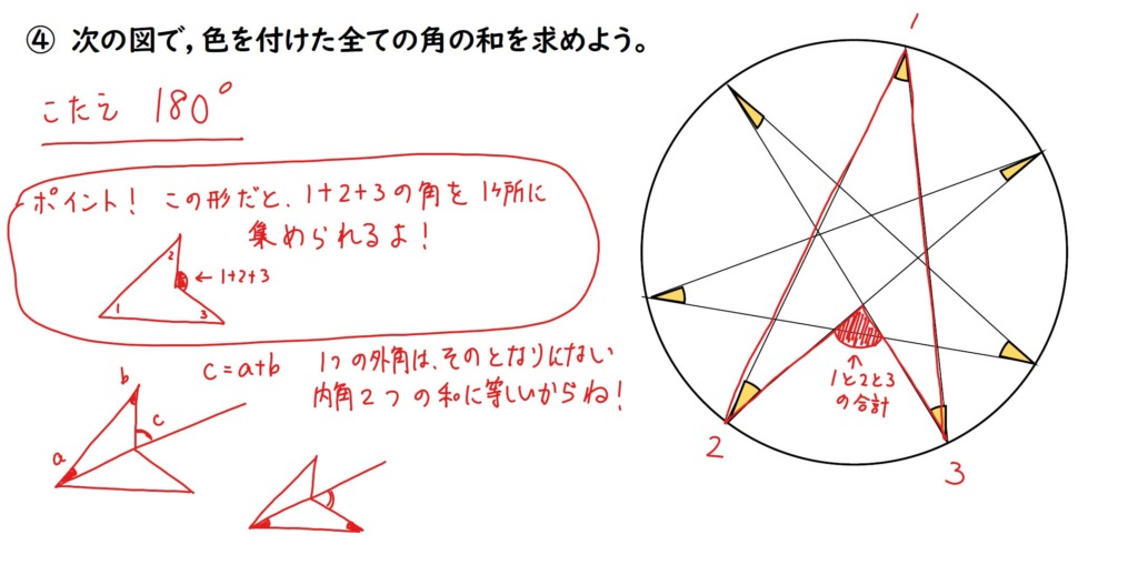 角度の問題の解説画像１