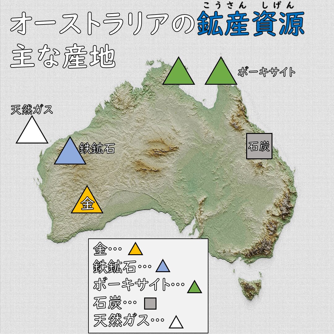 オーストラリアの鉱産資源のまとめ
