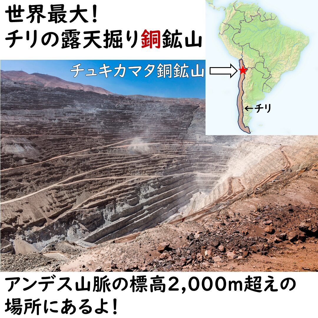 チリの銅鉱山