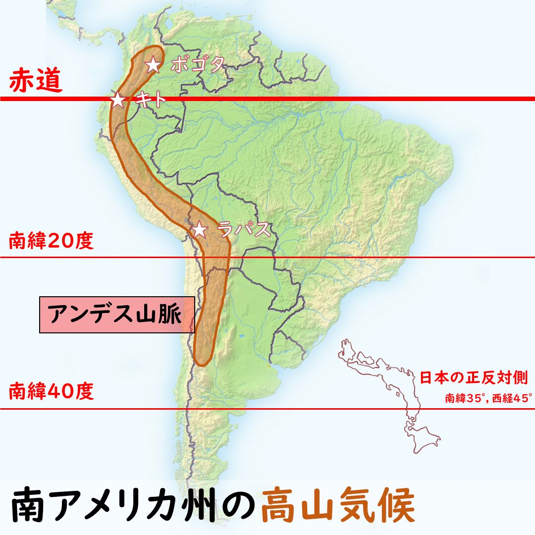 南アメリカの高山気候の画像