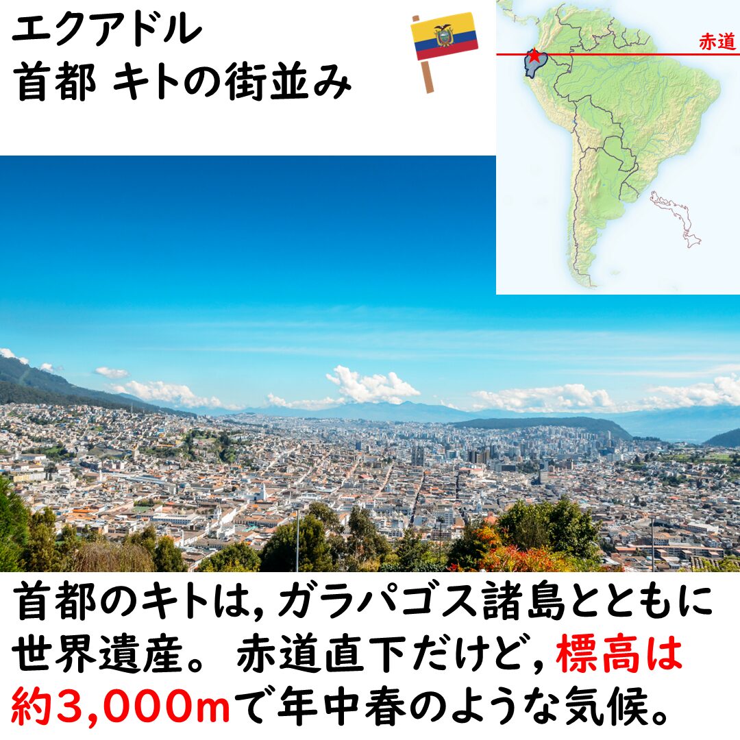 首都キトの街並み