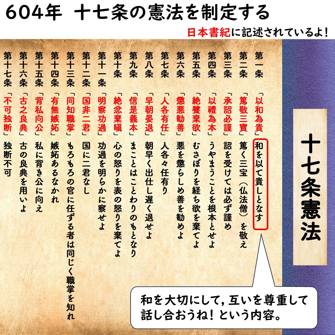 十七条の憲法の画像