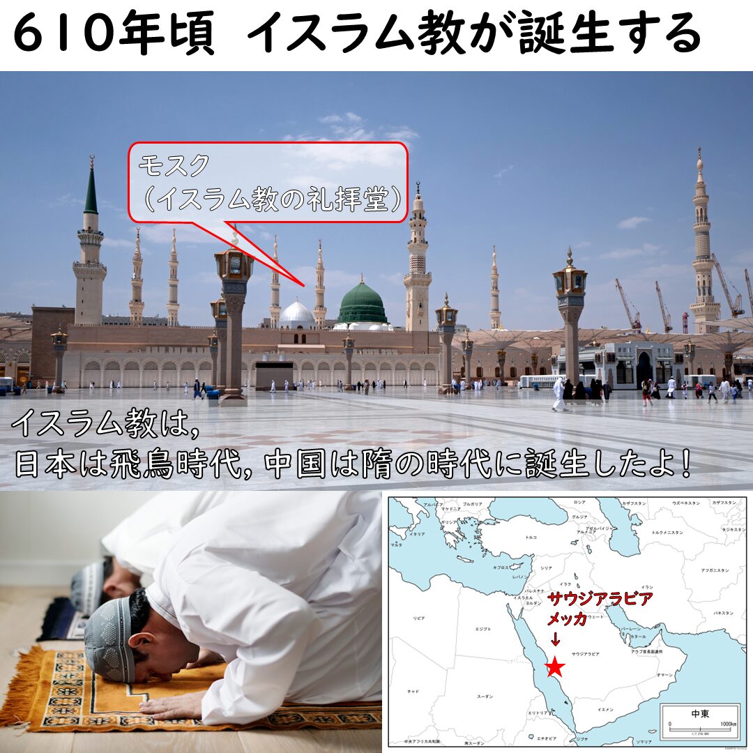 イスラム教が始まる